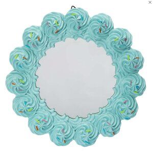 Aqua Swirl Decorative Wall Mirror - Whimsical Home Accent